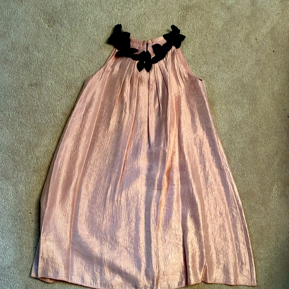 Girls pleated sleeveless special occasion dress